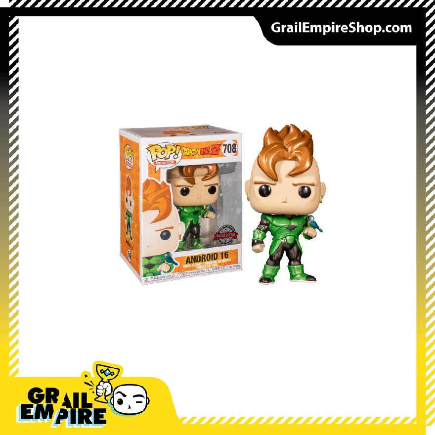 Funko POP! Dragon Ball #708 Android 16 Metallic Exclusivo -