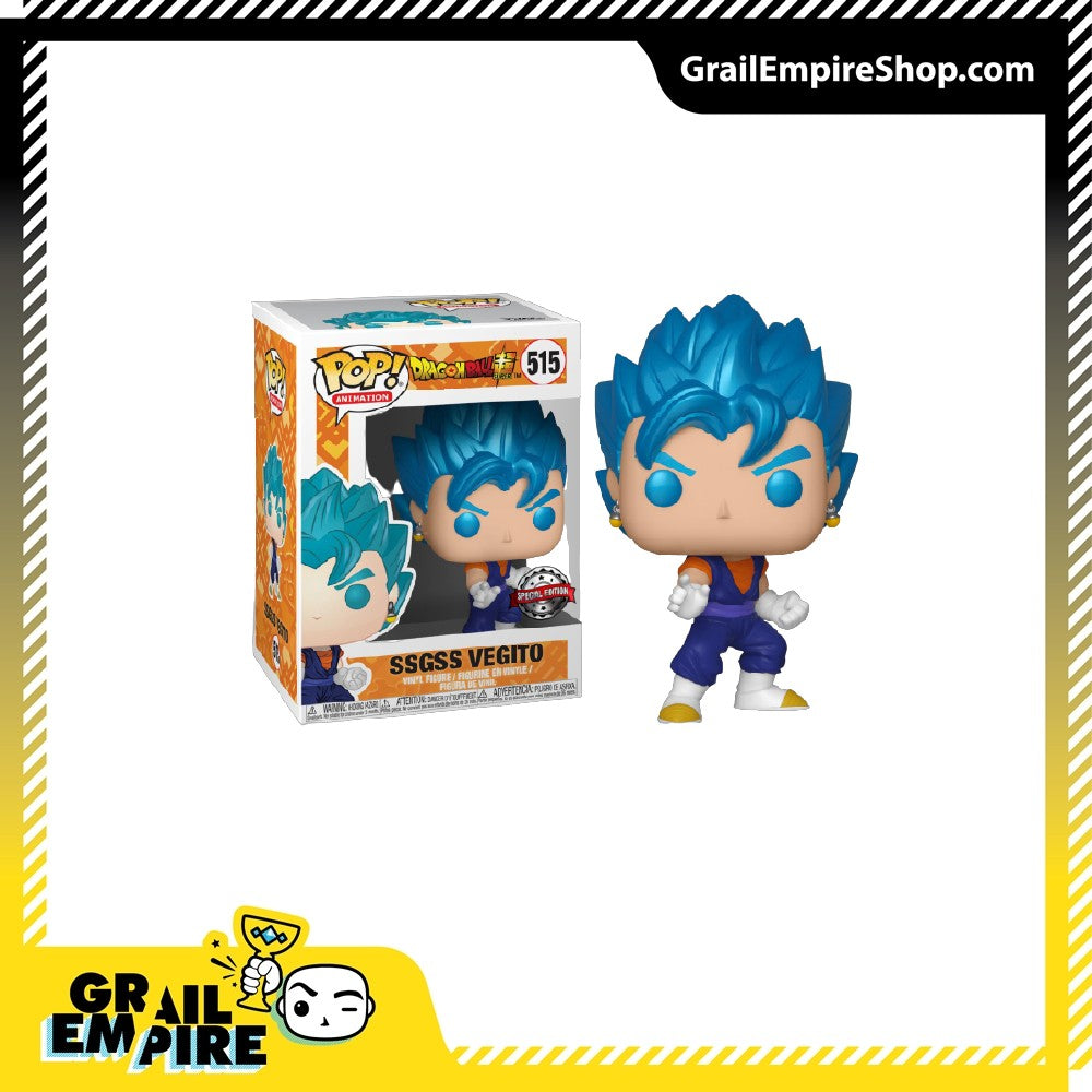 Funko POP Dragon Ball Z 515 SSGSS Vegito Metallic Exclusivo Caixas Grail Empire