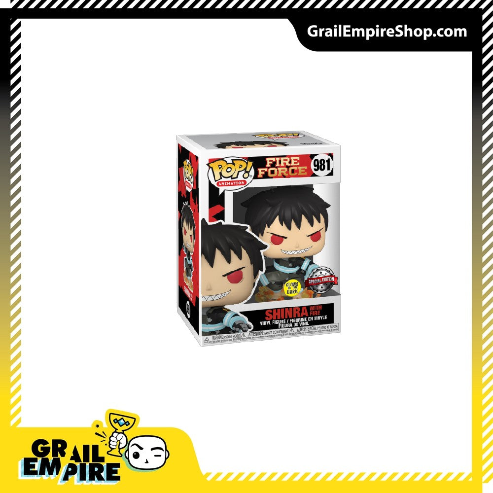 Funko POP! Fire Force #981 Shinra with Fire GITD Exclusivo -