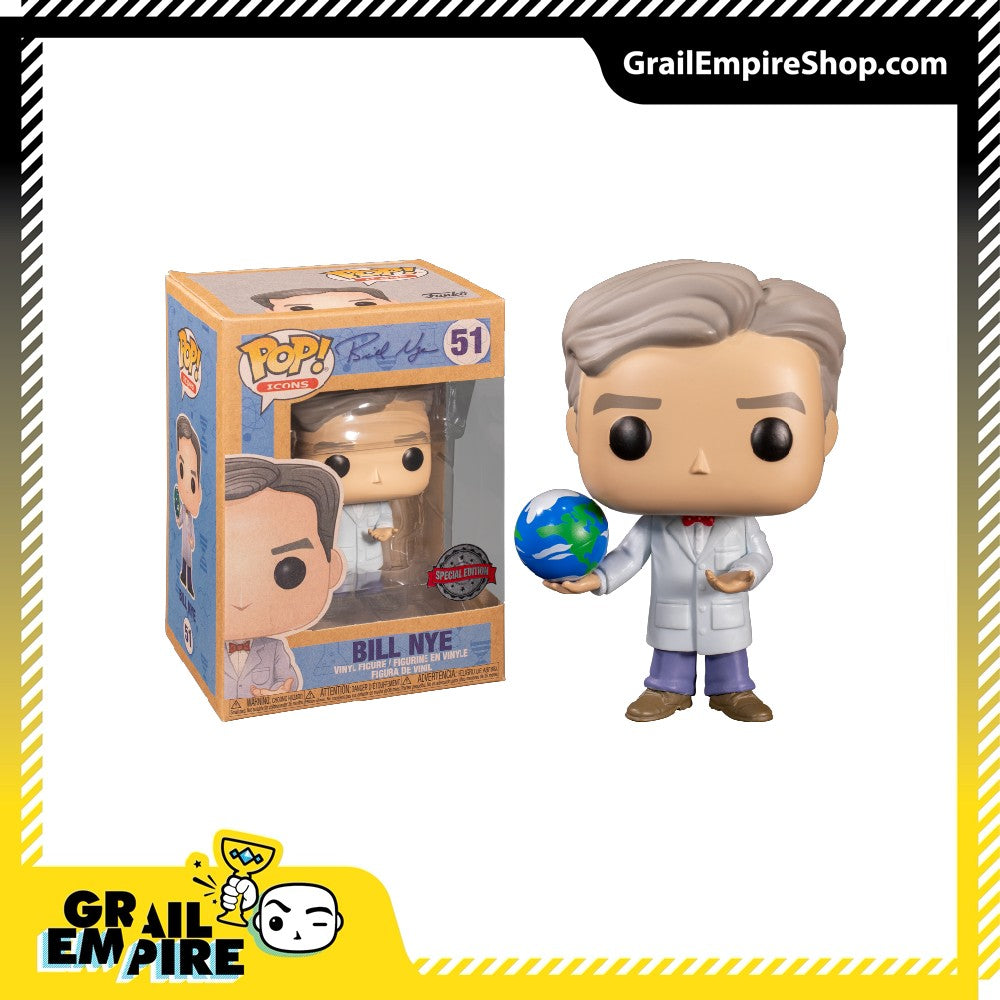Funko POP! Icons #51 Bill Nye (with Globe) Exclusivo - POP!