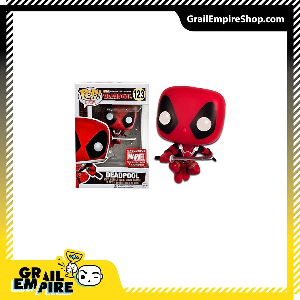 Funko POP! Marvel #123 Deadpool (Leaping) Collector Corps