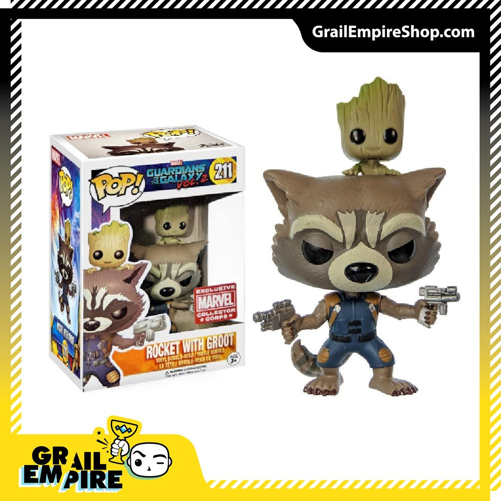 Funko POP! Marvel #211 Rocket with Groot (Vol. 2) - POP!