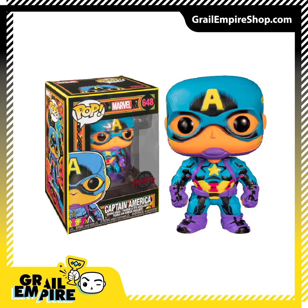Funko POP! Marvel Blacklight Captain America - Blacklight