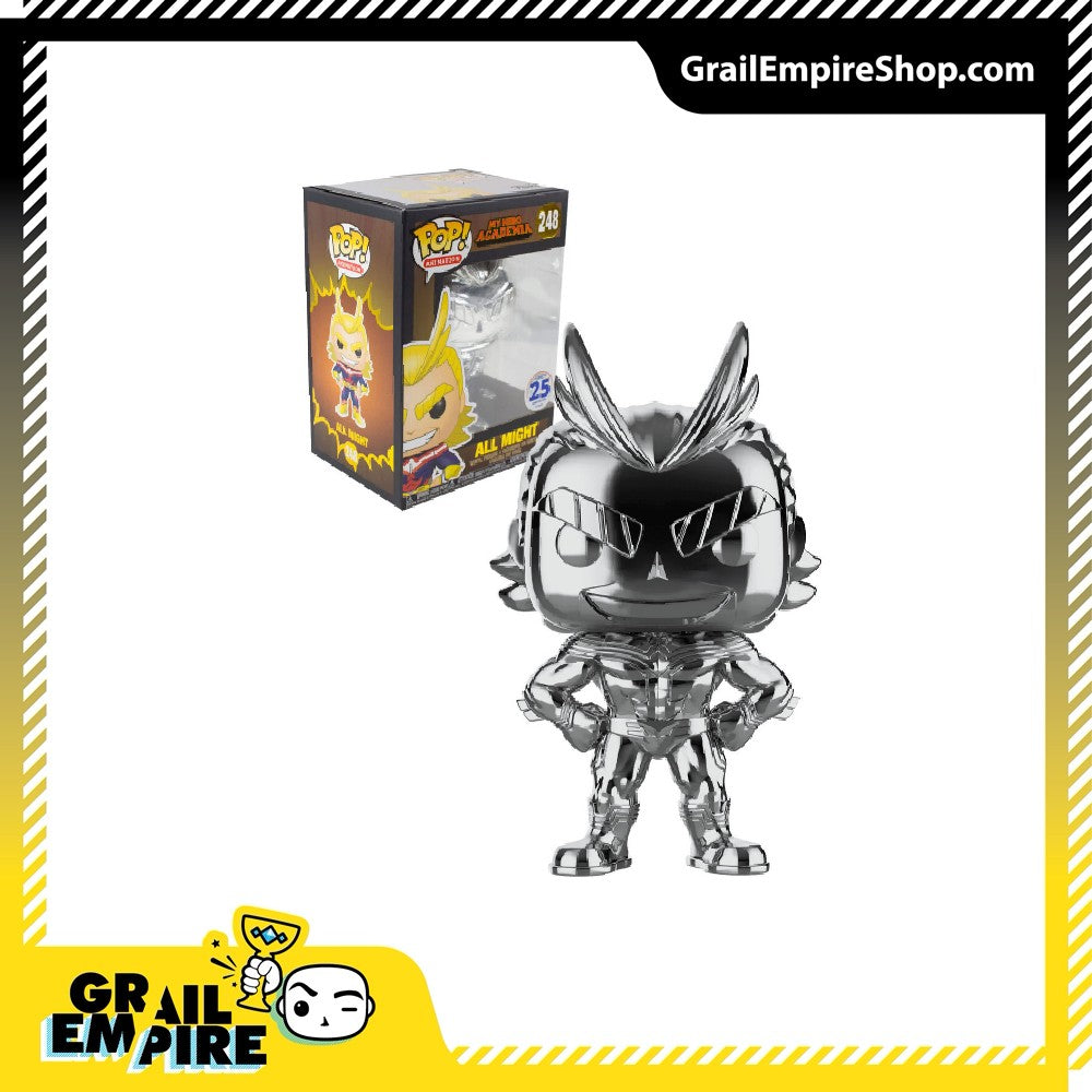 Funko POP! My Hero Academia All Might Silver Chrome - Glow