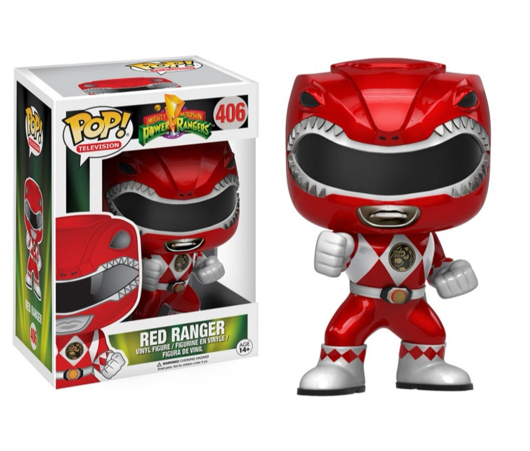 Funko POP! Power Rangers Red Ranger Action Pose (Metallic) -