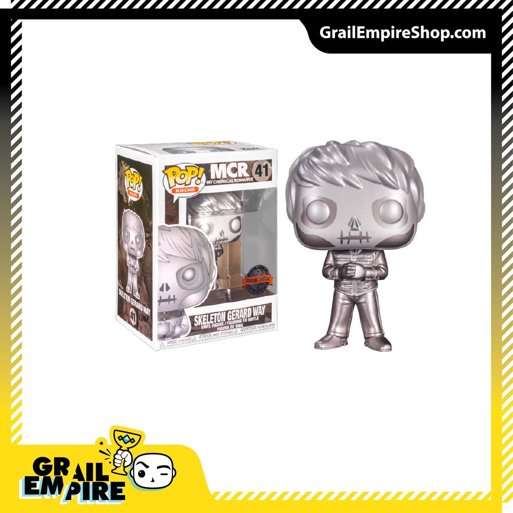 Funko POP! Rocks #41 Skeleton Gerard Way Platinium Exclusivo