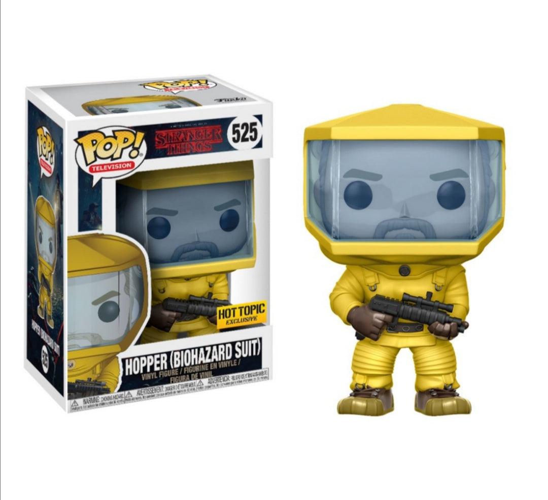 Funko POP! Stranger Things Hopper Biohazard Suit - Glow in