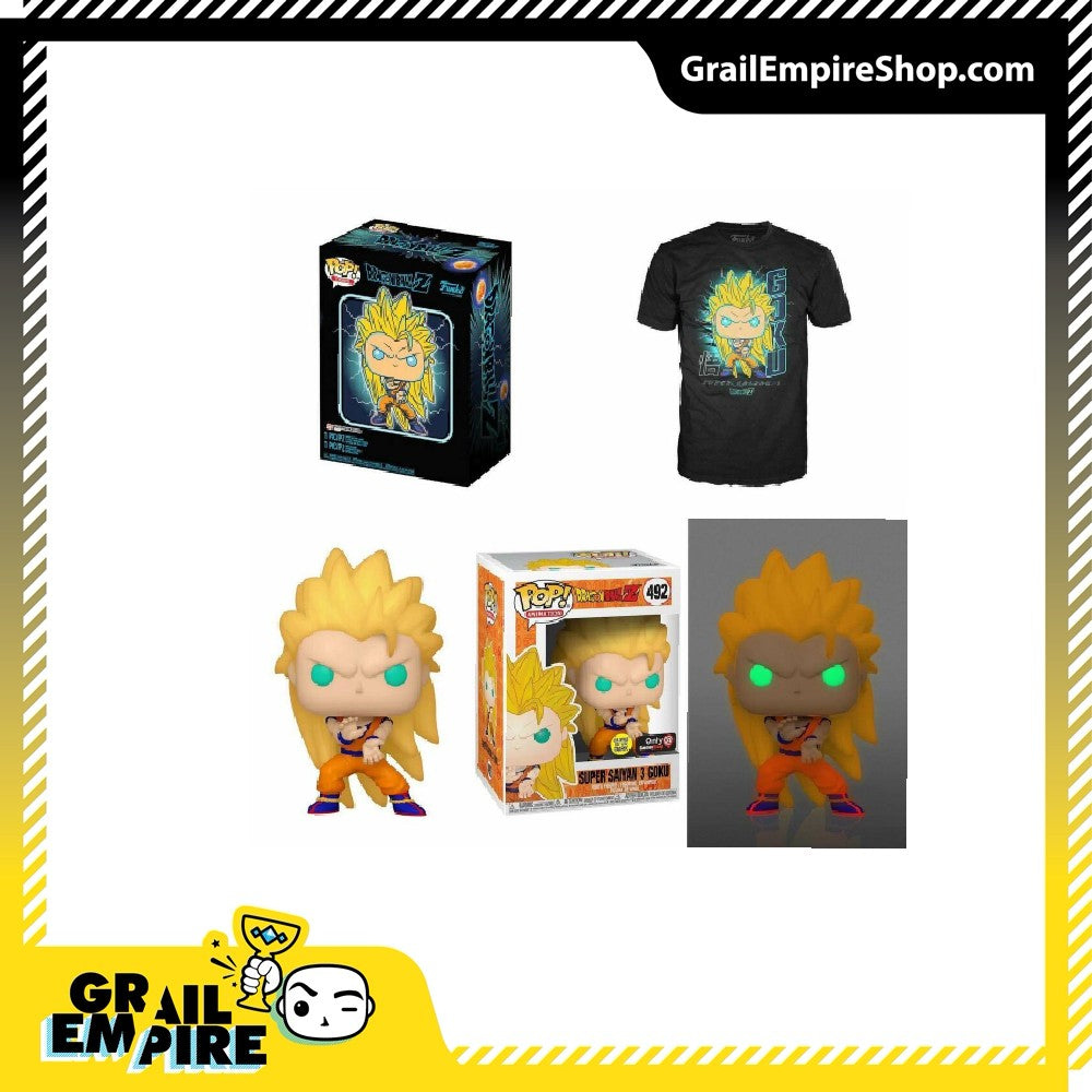Funko POP & Tee Dragon Ball SS3 Goku GITD - POP & T-Shirt